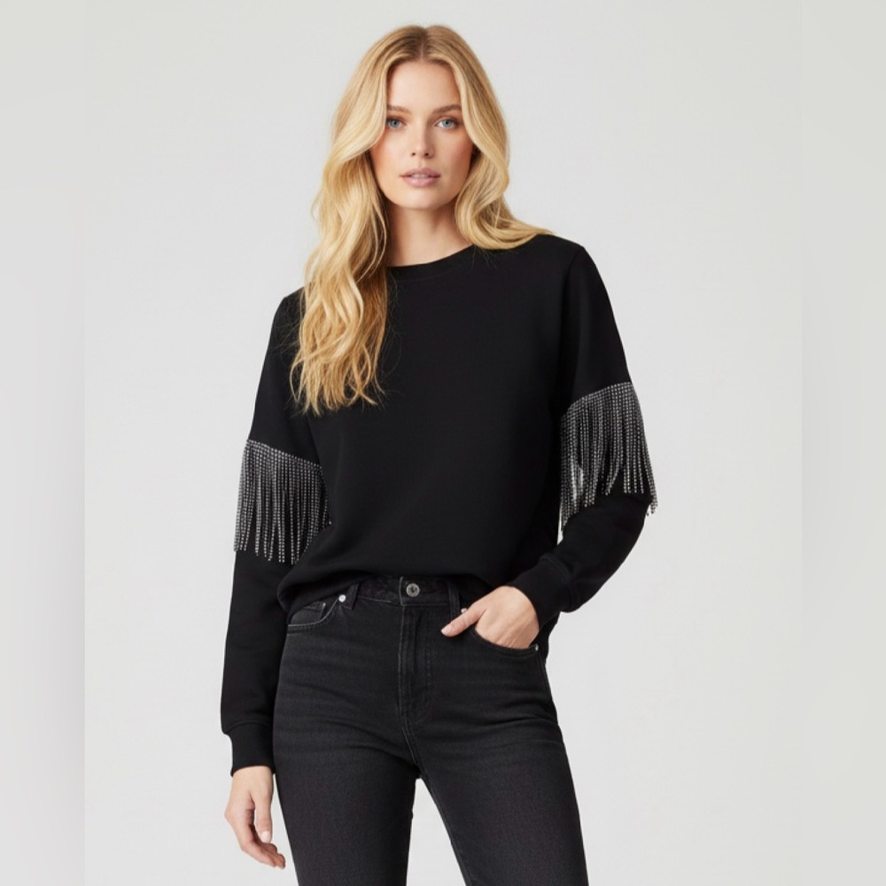 (#64) ZARA Oversized Fringe Sweatshirt